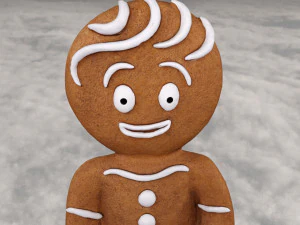 ジンジャーブレッドマン 3Dモデル