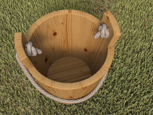Wooden Bucket 3D 모델