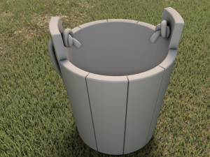 Wooden Bucket Modelo 3D