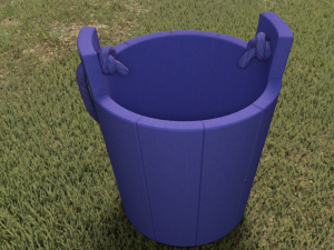 Wooden Bucket Modelo 3D