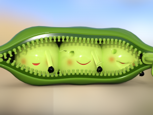 Peas in a pod 3D Model