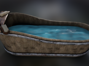 Wooden bathtub 3D मॉडल