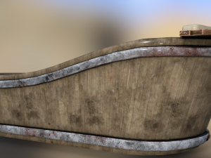 Wooden bathtub 3Dモデル