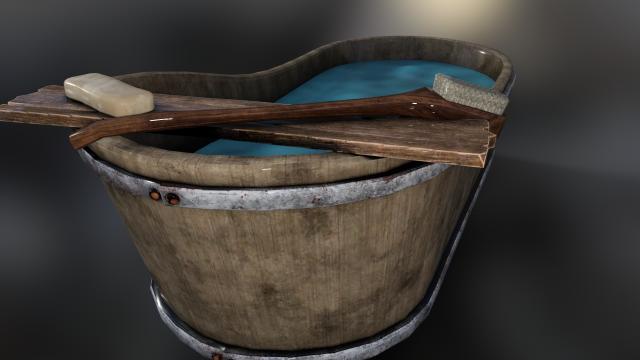 Bathtub Model 3D .c4d .max .obj .3ds .fbx .stl .blend 