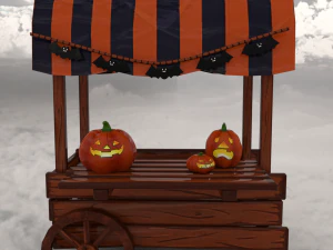 ハロウィンの屋台 3Dモデル