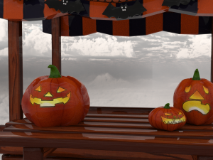 Halloween stall 3D 模型