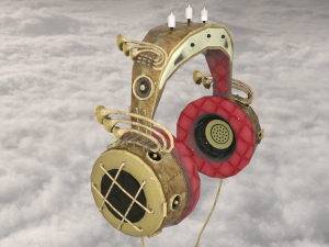 Steampunk headphones 3D 모델