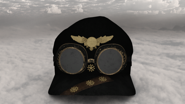 Aviator hat 3D Model .c4d .max .obj .3ds .fbx .stl .blend 