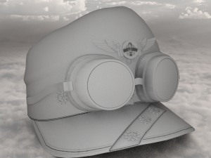 Aviator hat 3D Model