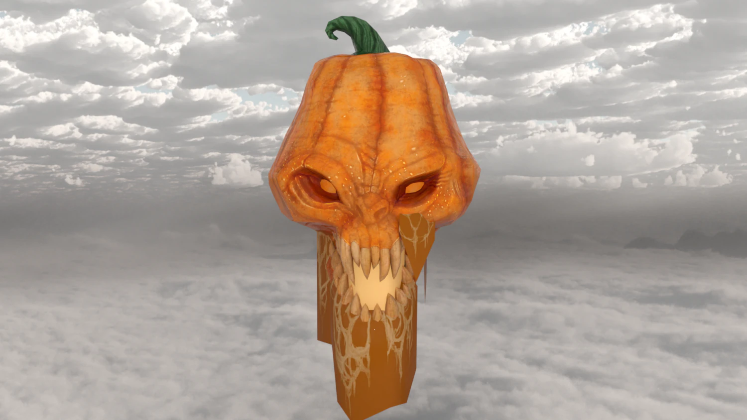 Pumpkin halloween scary 3D Model .c4d .max .obj .3ds .fbx .stl .blend 