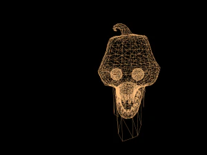 Pumpkin halloween scary 3D Model