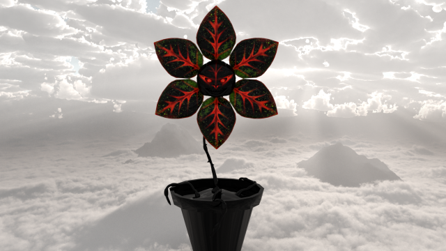 Halloween-flower 3D-Modell .c4d .max .obj .3ds .fbx .stl .blend 