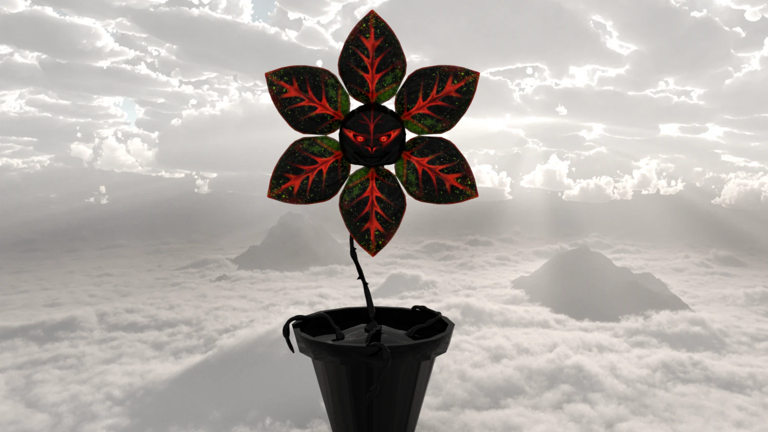 Halloween-flower 3D Model .c4d .max .obj .3ds .fbx .stl .blend 