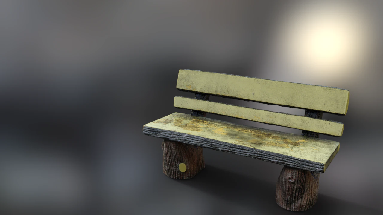 Bench 3D Model .c4d .max .obj .3ds .fbx .stl .blend 