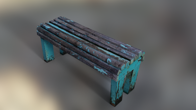Bench park 3D Модель .c4d .max .obj .3ds .fbx .stl .blend 