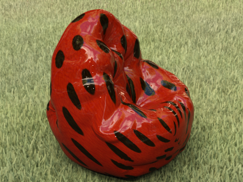 Beanbag poof furniture 3D Model
