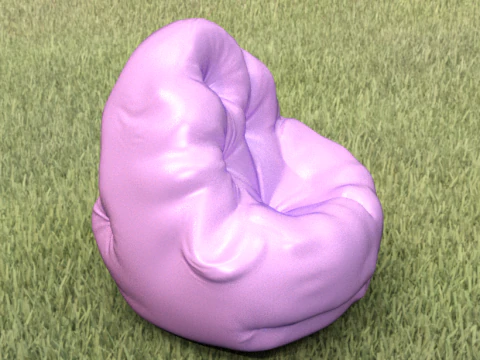 Beanbag poof furniture 3D Model