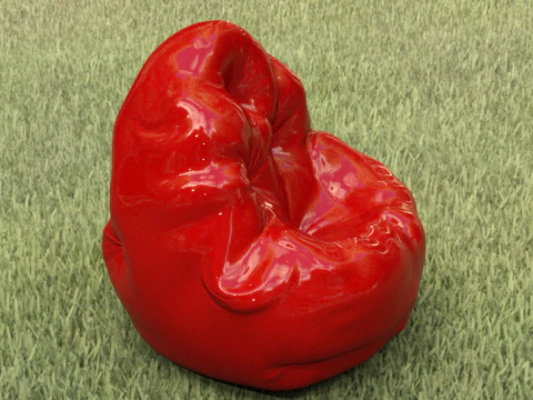 Beanbag poof furniture 3D Model