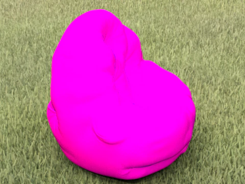 Beanbag poof furniture 3D Model