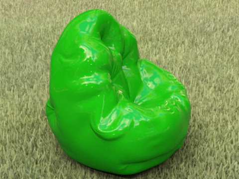 Beanbag poof furniture 3D Model