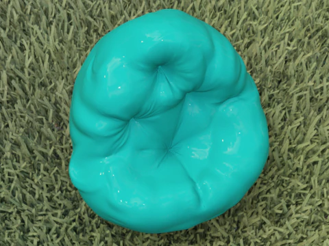 Beanbag poof furniture 3D Model