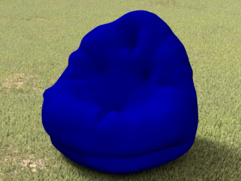 Beanbag poof furniture 3D Model