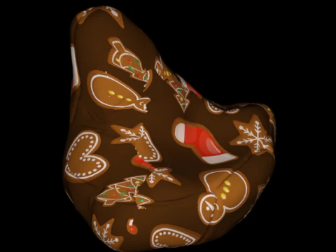 Boże Narodzenie z pufą fasolową Model 3D