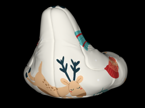 Beanbag poof christmas 3Dモデル