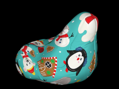 Beanbag poof christmas 3Dモデル