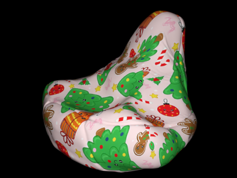 Beanbag poof christmas 3Dモデル