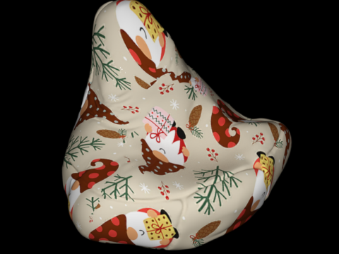 Beanbag poof christmas 3Dモデル