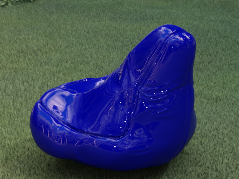 Beanbag poof christmas 3Dモデル
