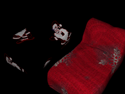 Beanbag furniture xmas 3D 模型