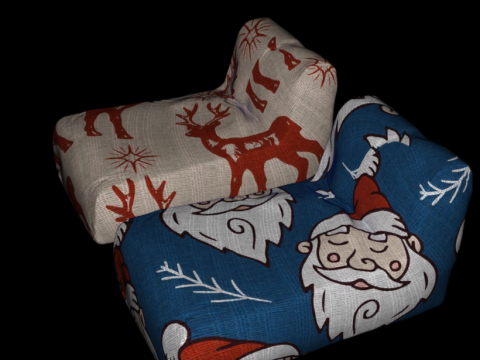 Beanbag furniture xmas 3D 模型