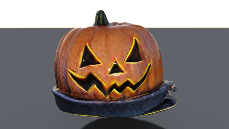 Pumpkin halloween cap Low-poly Model 3D .c4d .max .obj .3ds .fbx .stl .blend