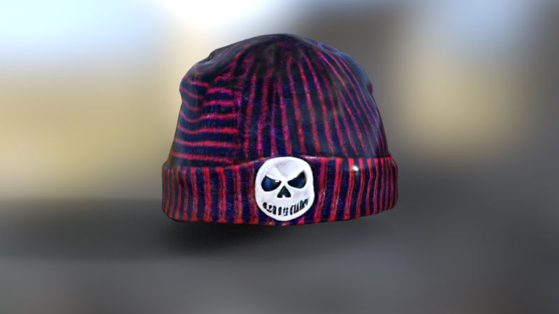 Beanie theme halloween skull Low-poly 3D 模型 .c4d .max .obj .3ds .fbx .stl .blend 