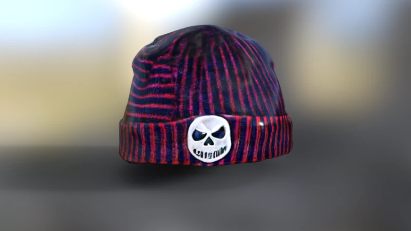 Czapka z motywem halloweenowej czaszki Low-poly Model 3D .c4d .max .obj .3ds .fbx .stl .blend 