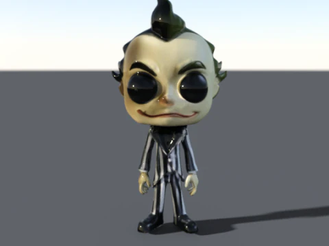 Chibi style version of Beetlejuice 3D Model