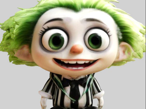 Bambola Chibi di Beetlejuice Modello 3D