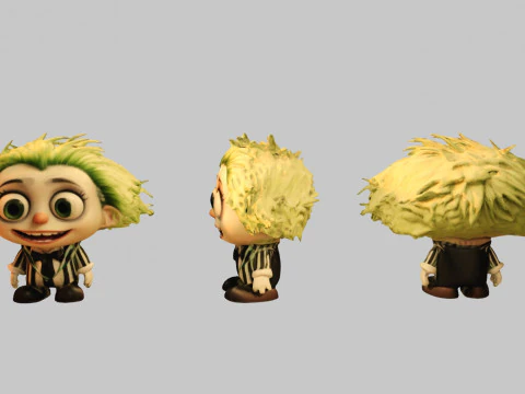 Beetlejuice Doll Chibi 3D Model