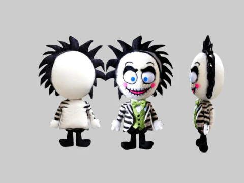 Griezelige pop BeetleJuice 3D Model