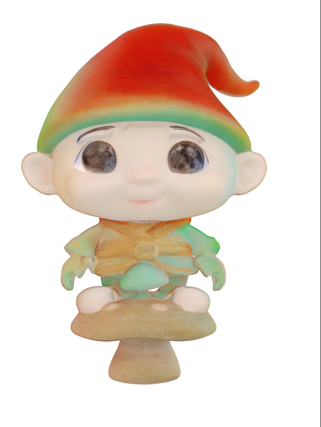 Gnomo chibi 3D Model .c4d .max .obj .3ds .fbx .stl .blend 