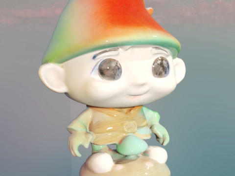 Gnomo chibi Model 3D