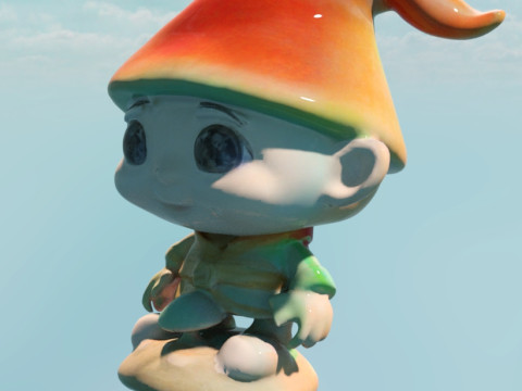 Gnomo chibi Model 3D