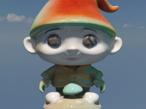 Gnomo chibi Model 3D