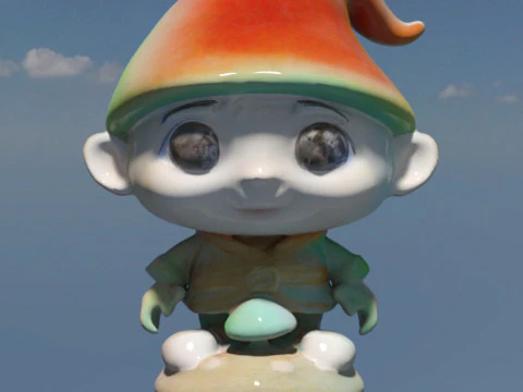 Gnomo chibi 3D Model