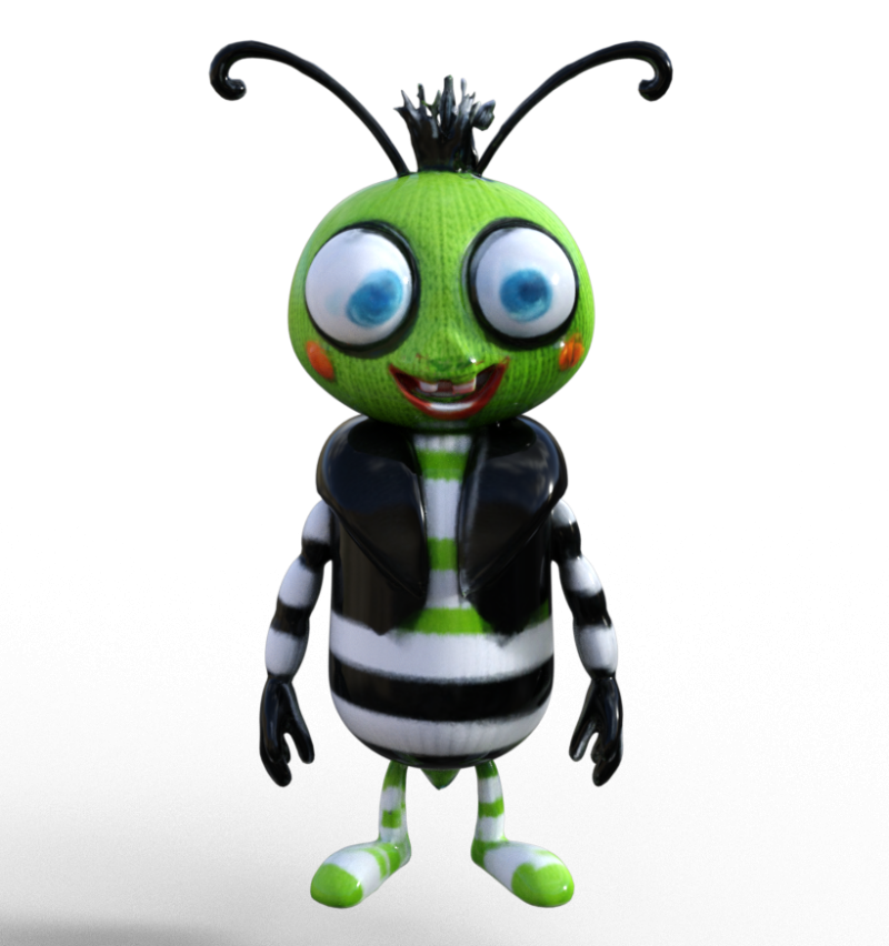 ZippyBug xmas 3D Model .c4d .max .obj .3ds .fbx .stl .blend 