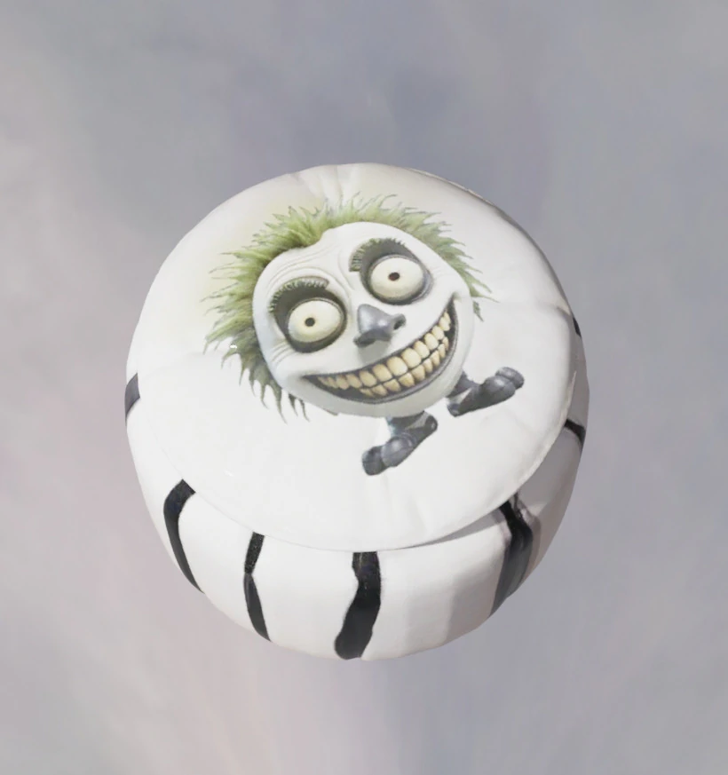 Beetljuice Puff Ottoman 3D Model .c4d .max .obj .3ds .fbx .stl .blend 
