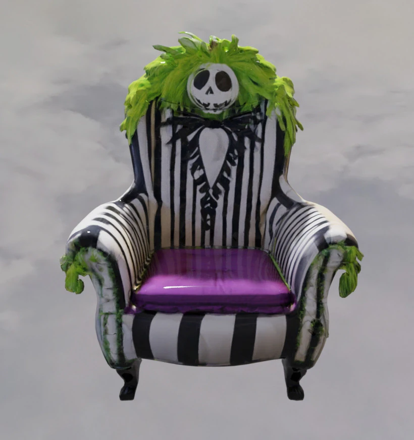 Armchair kidBeetlejuice 3D Model .c4d .max .obj .3ds .fbx .stl .blend