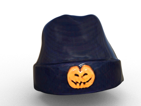 Halloween Theme beanie 3D मॉडल